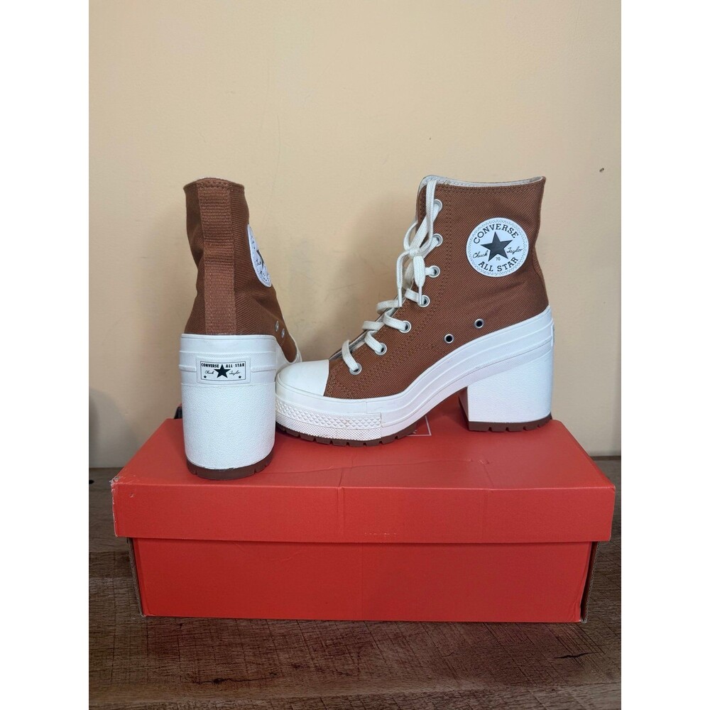 CONVERSE Chuck 70 De Luxe Heel Tawny Owl High Lugged Platform Sneakers 7 shoes